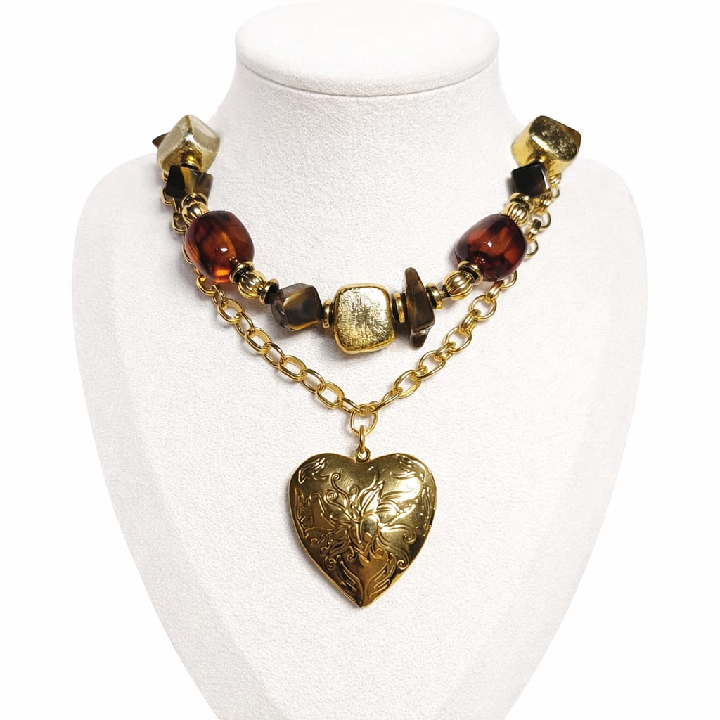 Collier Coeur Solaire