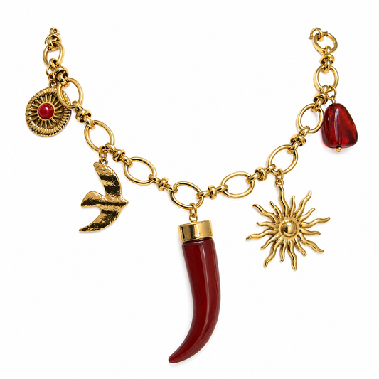 Collier Soléa rouge